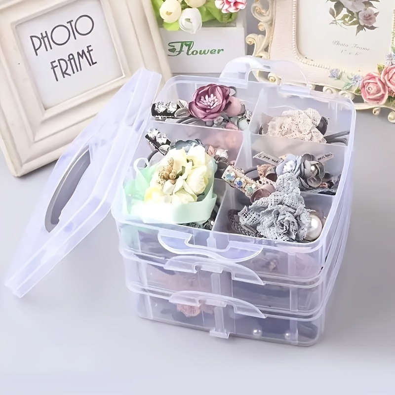 Stackable Craft Organizer Box 3 layer Things Crafts Storage - Temu