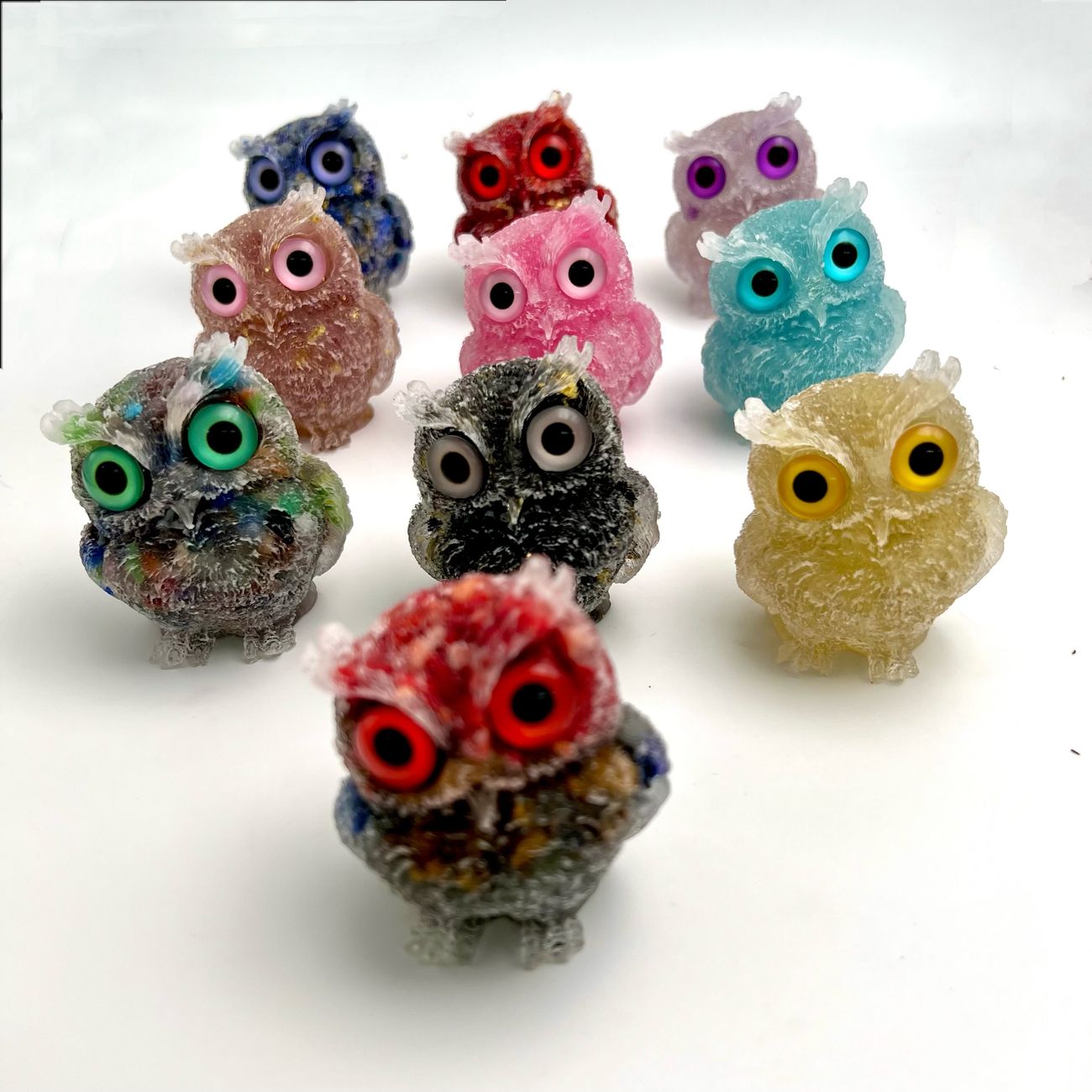 1pc Orgone Resin Crystal Chips Tumbled Stone Owl Statue Hand Carved Stone  Crystal Animal Figurines For Tabletop Healing Gemstone Home Decor Shelf  Table Desk Office Decoration Random | Don't Miss These Great