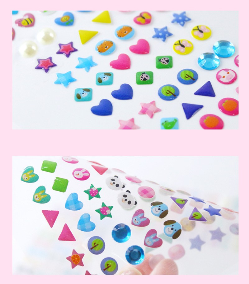 240 Piece Sticker Earrings 3D Gems Sticker Girls Sticker Earrings  Self-Adhesive Glitter Craft Crystal Stickers
