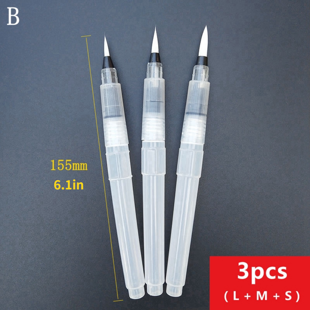 1/3 PCS Refillable Paint Brush Water Color Brush Soft Watercolor Brush Ink  Pen for Painting Calligraph Drawing Art Supplies