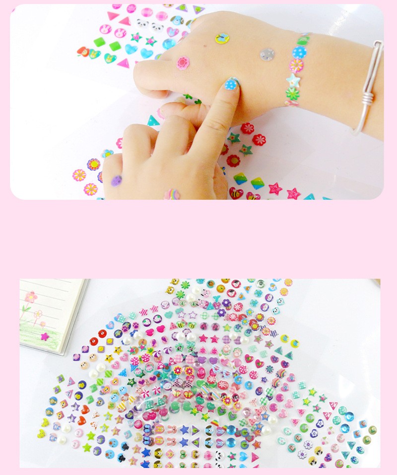 240PCS Sticker Earrings for Little Girls - 3D Gems Girls Sticker Earrings  Self-Adhesive Glitter Craft Crystal Stickers, Stick on Earrings for Toddlers