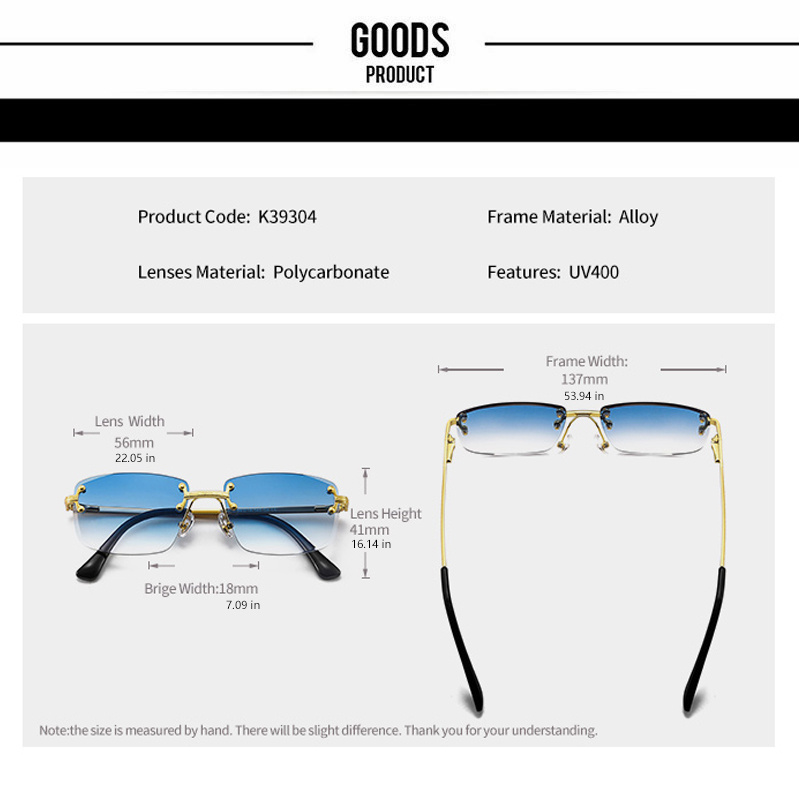 Mens Designer Gradient Lens Rimless Sunglasses Mens With Micro F, Adjustable  Nose Pads, And First Rimless Technology Trendy Classic Street Style Shades  For Wholesale From Fashionsdesigner, $3.2