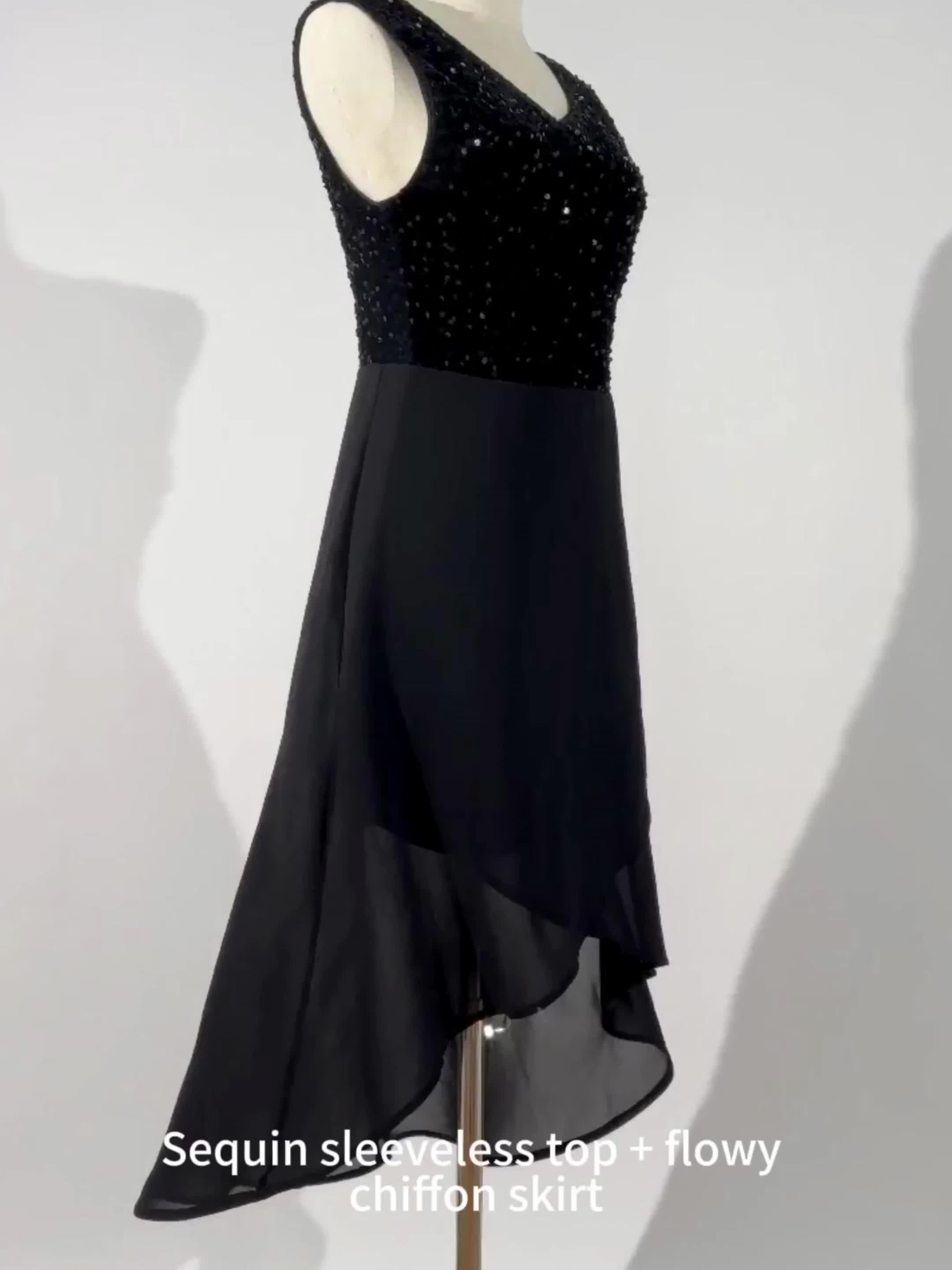 womens elegant sleeveless sequin top flowing