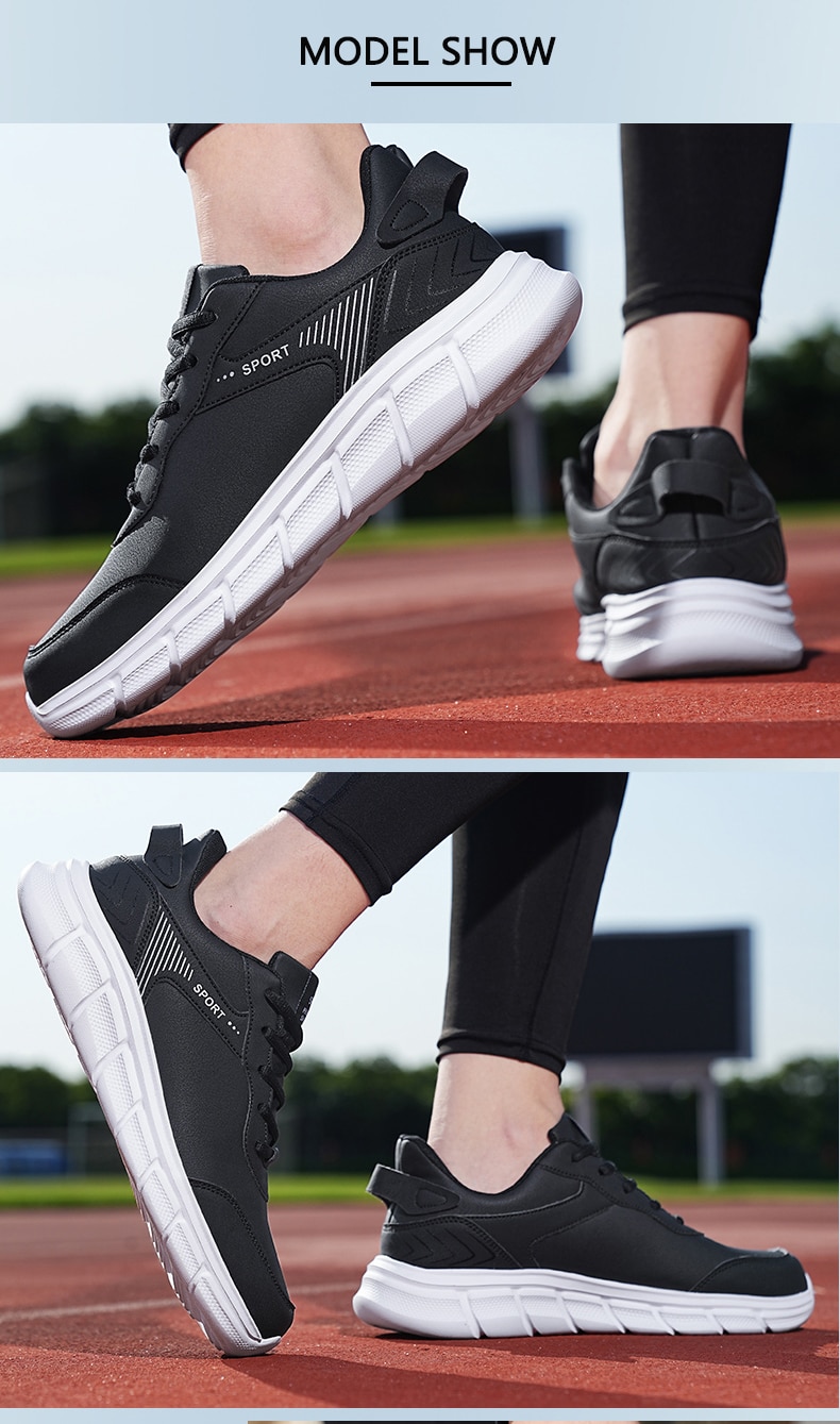 Mens Lace Up Pu Sneakers Walking Shoes Lightweight Shoes Don't Miss