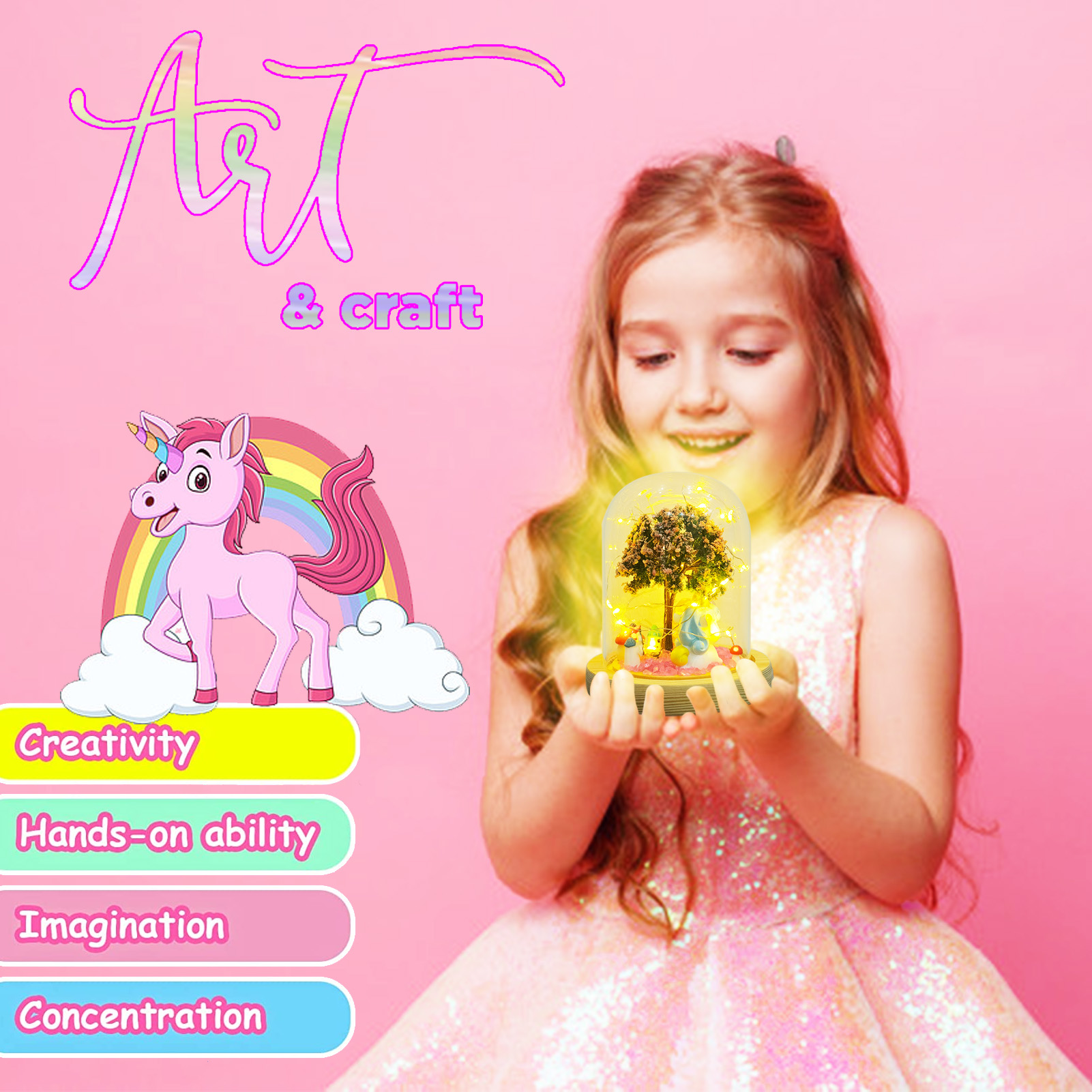 Night Light Crafts for Kids – DIY Crafts for Girls Ages 4-6 6-8, Cute Unicorn  Toys & Activities Kits Gifts, Arts & Crafts Stuff for Little Girls Age 4 5  6 7