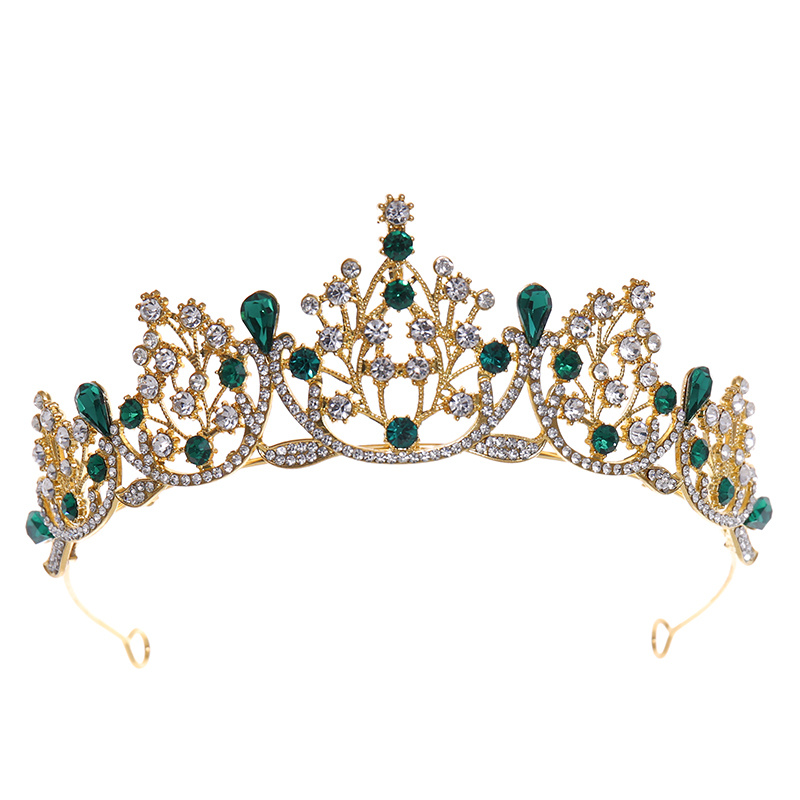 Crystal Crown Tiara Women Golden Vintage Queen Crown Wedding - Temu