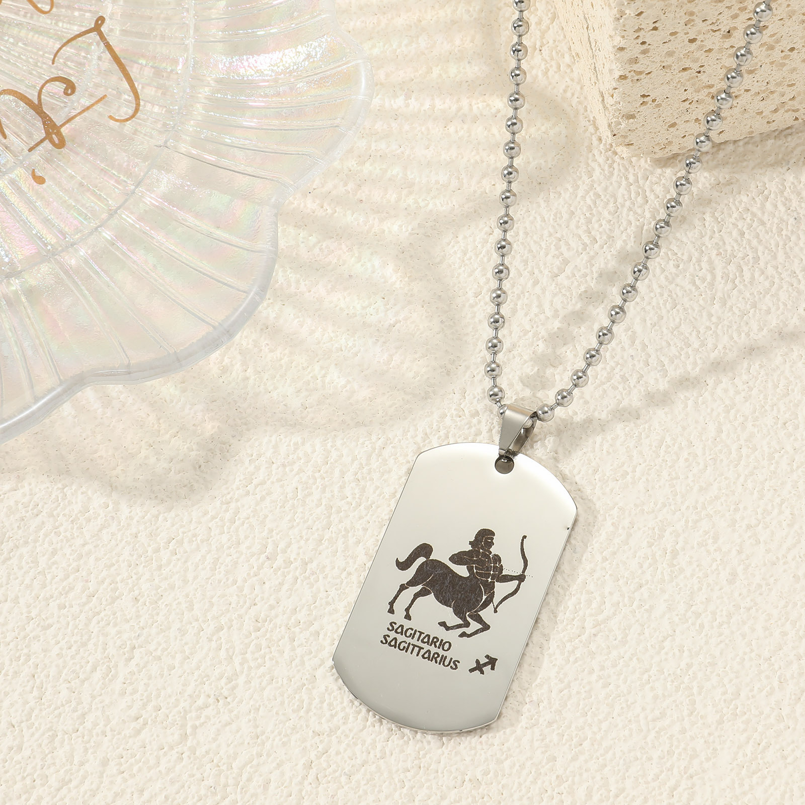 12 Constellation Titanium Necklace For Sweater