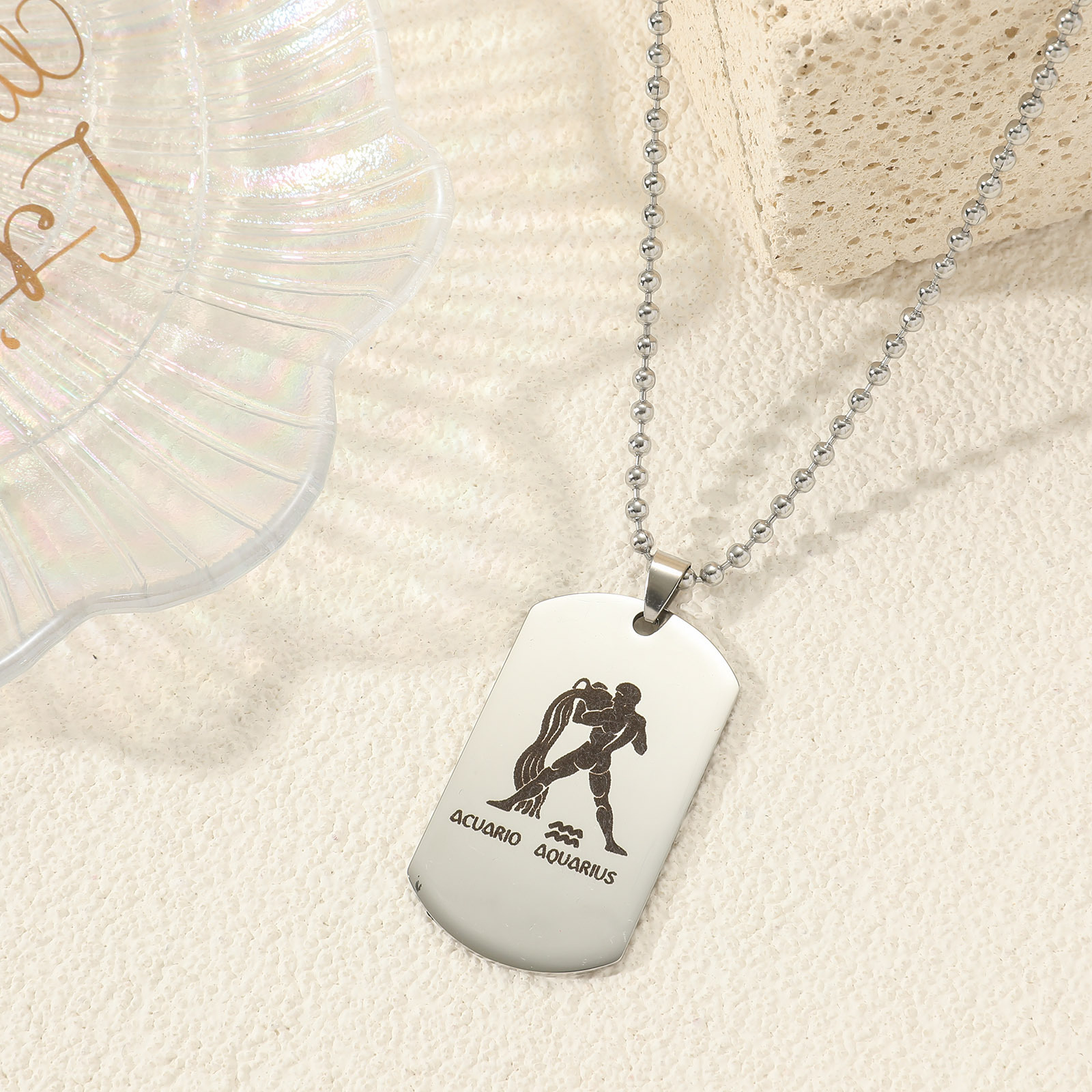 12 Constellation Titanium Necklace For Sweater