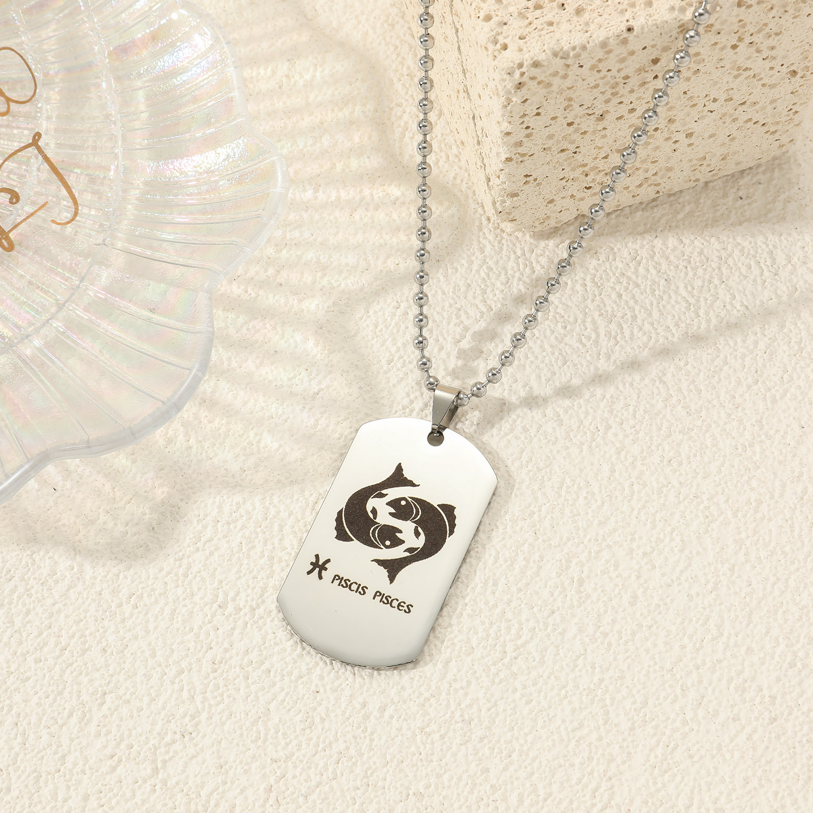 12 Constellation Titanium Necklace For Sweater