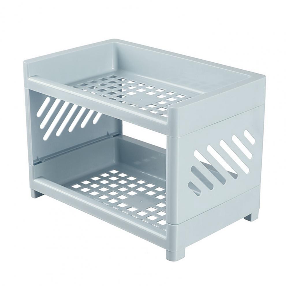  Hemoton Desktop Storage Rack Organizer Double-Layer Cosmetic  Stationery Storage Holder Table Sundries Display Shelf for Kitchen Bathroom  Office Dorm White : Office Products