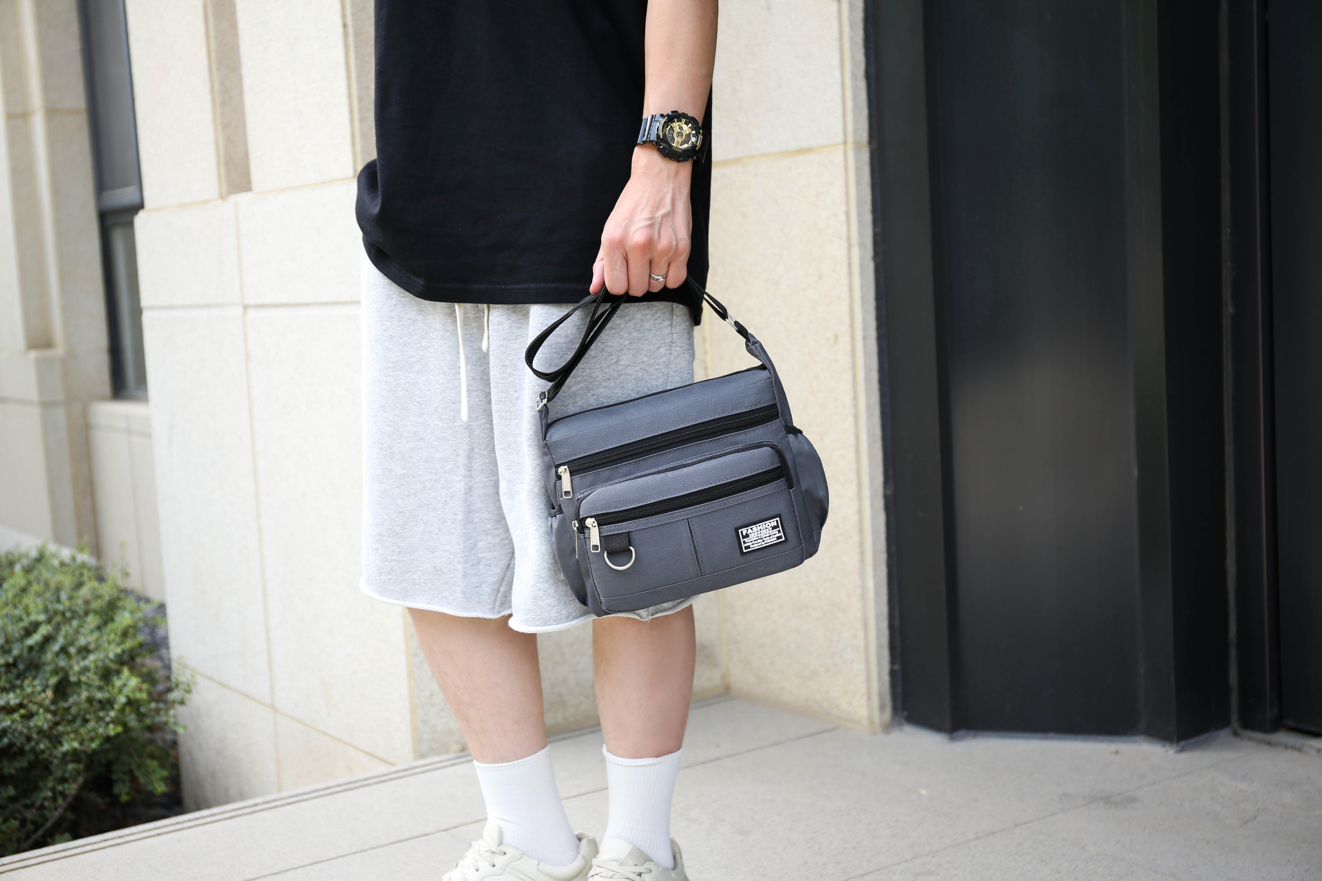 Men's Fashion Nylon Crossbody Bag Multifunctional Male Shoulder Messenger  Bags Large Satchels Business Bolsa Masculina XA292ZC