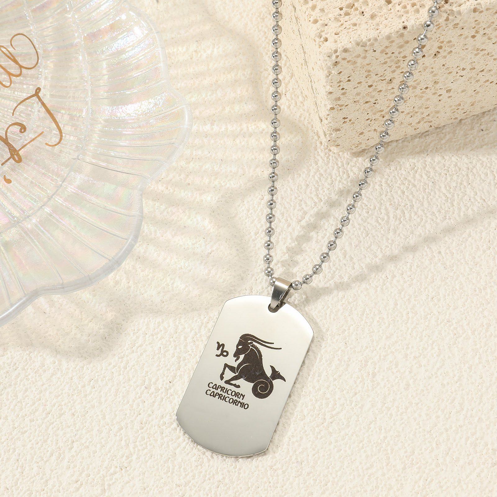 12 Constellation Titanium Necklace For Sweater