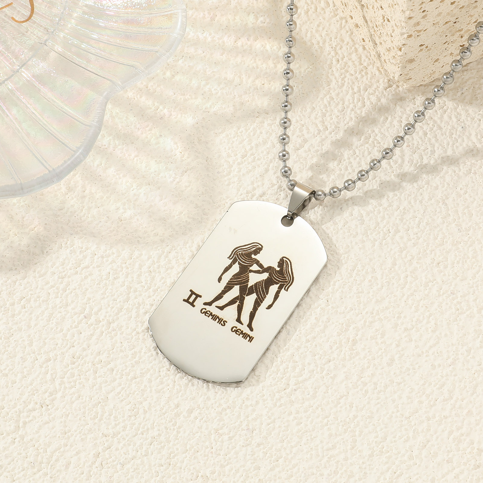 12 Constellation Titanium Necklace For Sweater