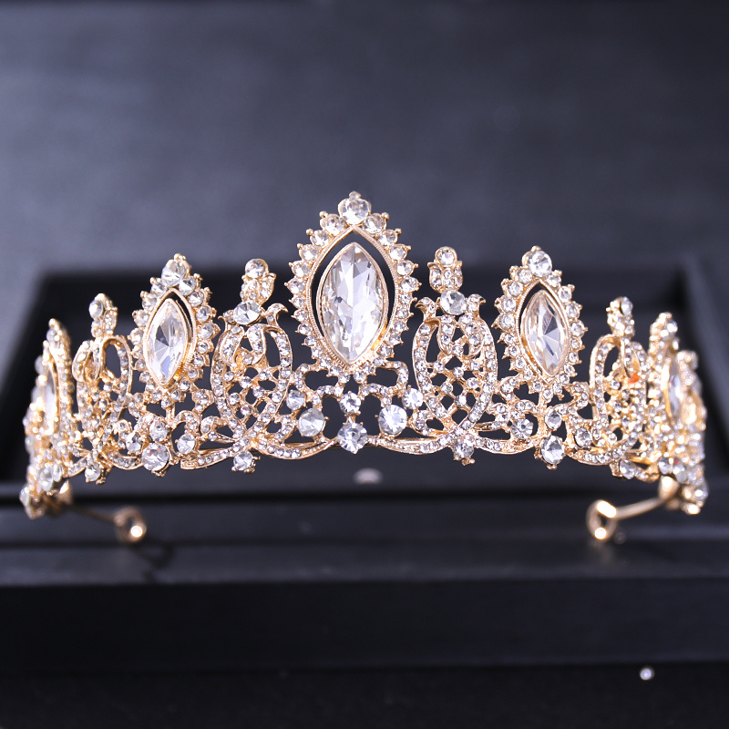 Crystal Tiaras Princess Queen Crown Bride Headband Pageant - Temu