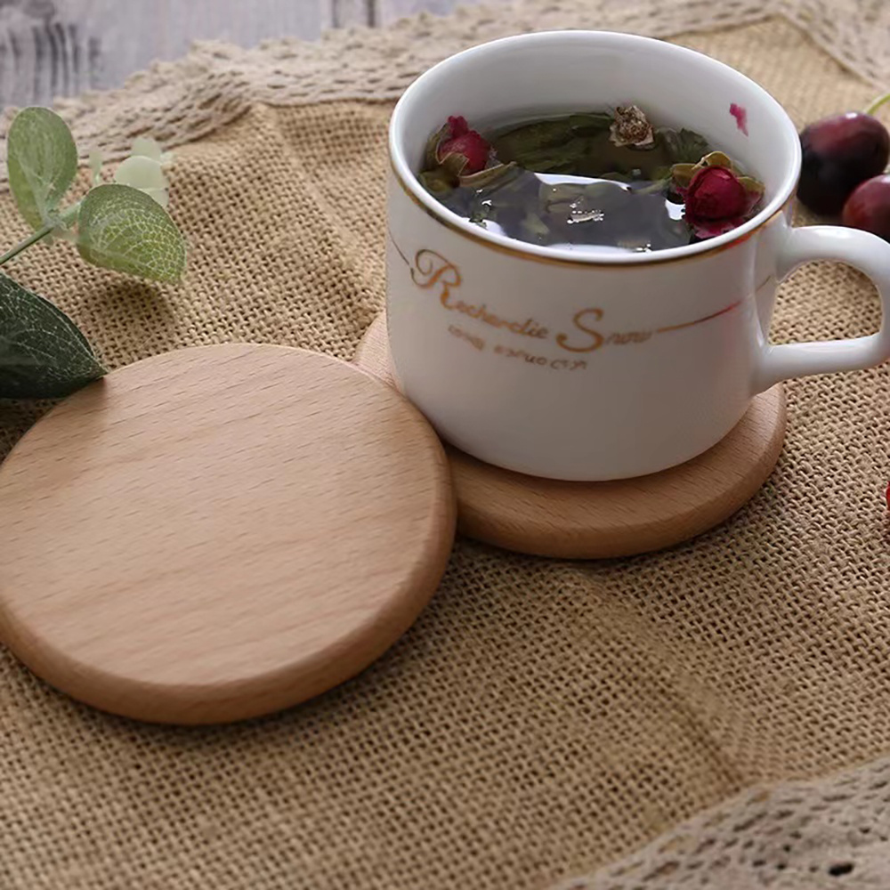 10/20pcs Non-Slip Cork Coasters Wooden Round Coffee Tea Cup Mat