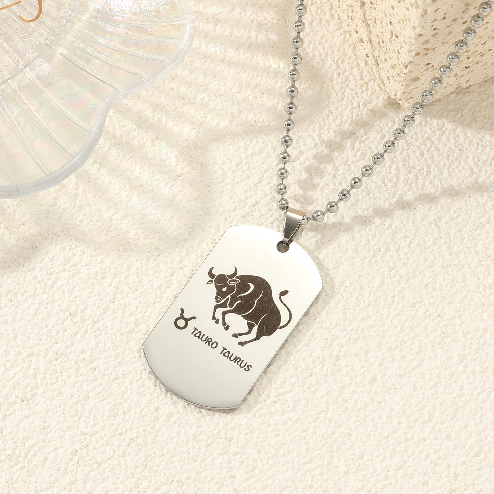 12 Constellation Titanium Necklace For Sweater