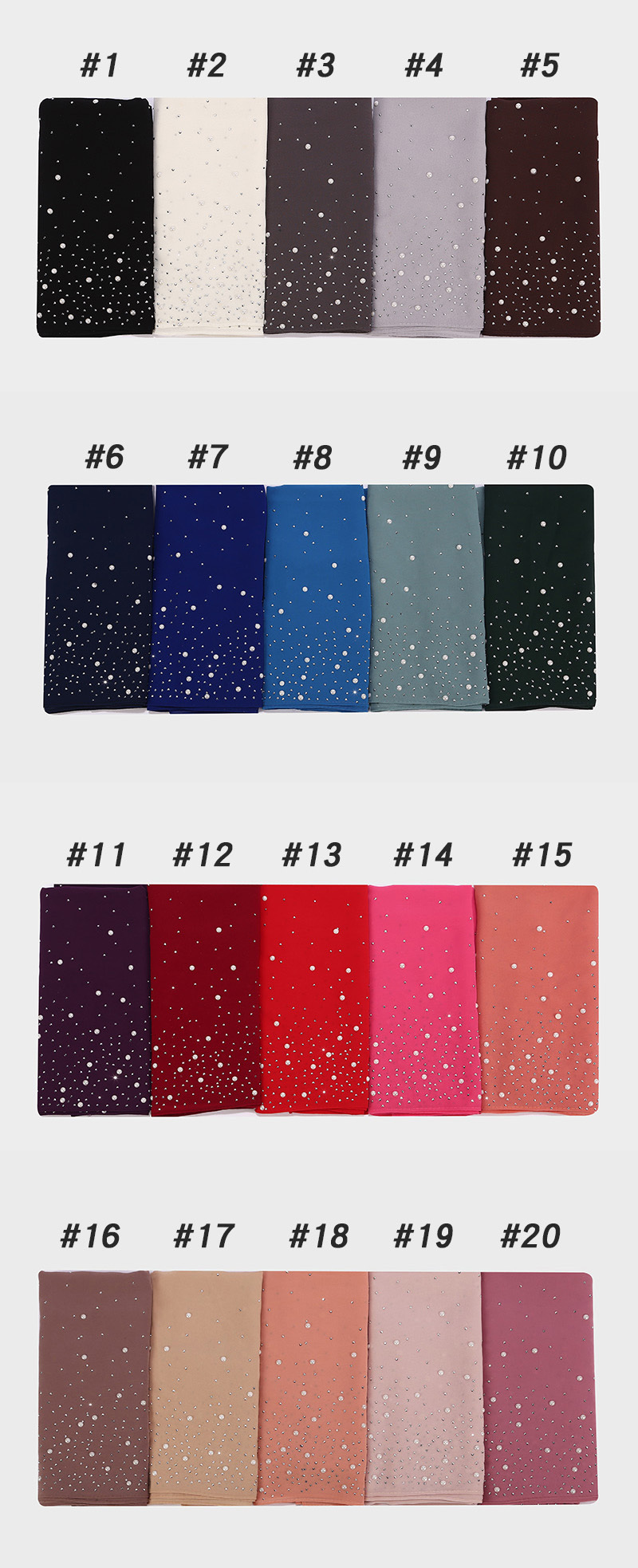 1pc Elegant Beige Chiffon Hijab Scarf with Sparkling Embellishments - Flowing, Non-Stretch, Polyester, Perfect for Casual Weekend Wear, Casual Wear Scarf|Sparkling Embellishments|Polyester Hijab