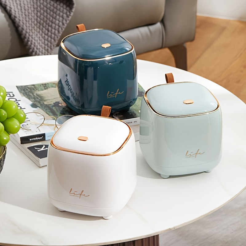 1pc Creative Desktop Trash Can Plastic Wastebasket Tiny Desktop Waste Garbage Bin Discounts