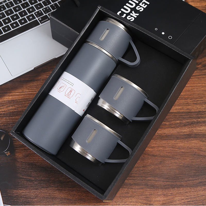 Stainless Steel Thermal Cup With Gift Box Set Double Layer - Temu