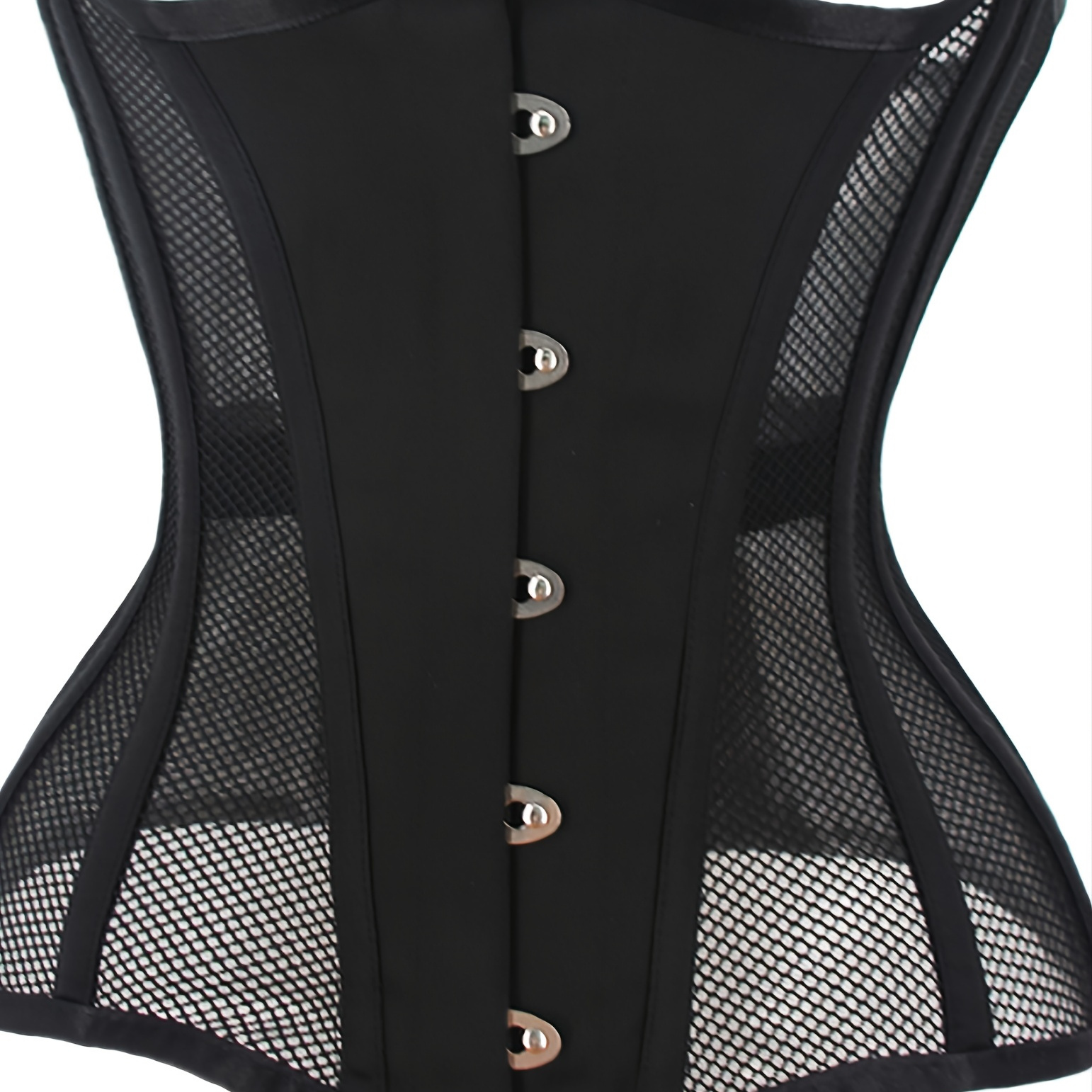 BrilliantMe Women's Push Up Corsets Strapless Lace Up Bustiers Shapewear  Waist Trainer Black S 