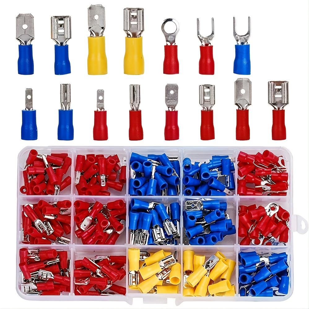 280pcs Spade Terminals Insulated Cable Connector Electrical Wire Crimp