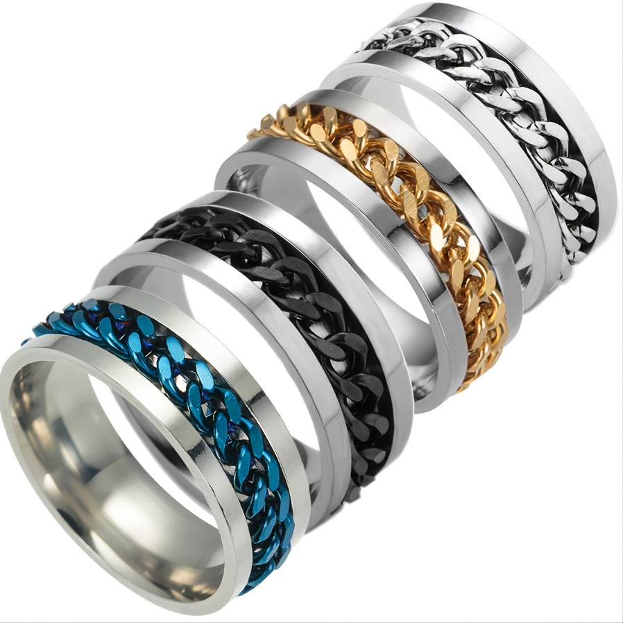 

Men's Titanium Rotatable Ring