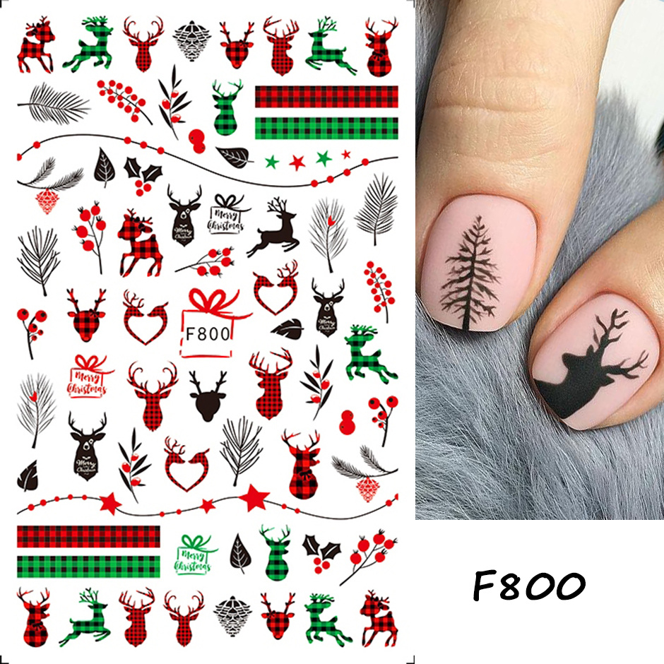 Aerografo Stencil per unghie inverno fiocco di neve albero di neve  decorazioni natalizie adesivi per unghie vuote aerografo French Manicure  Tips GLPHT