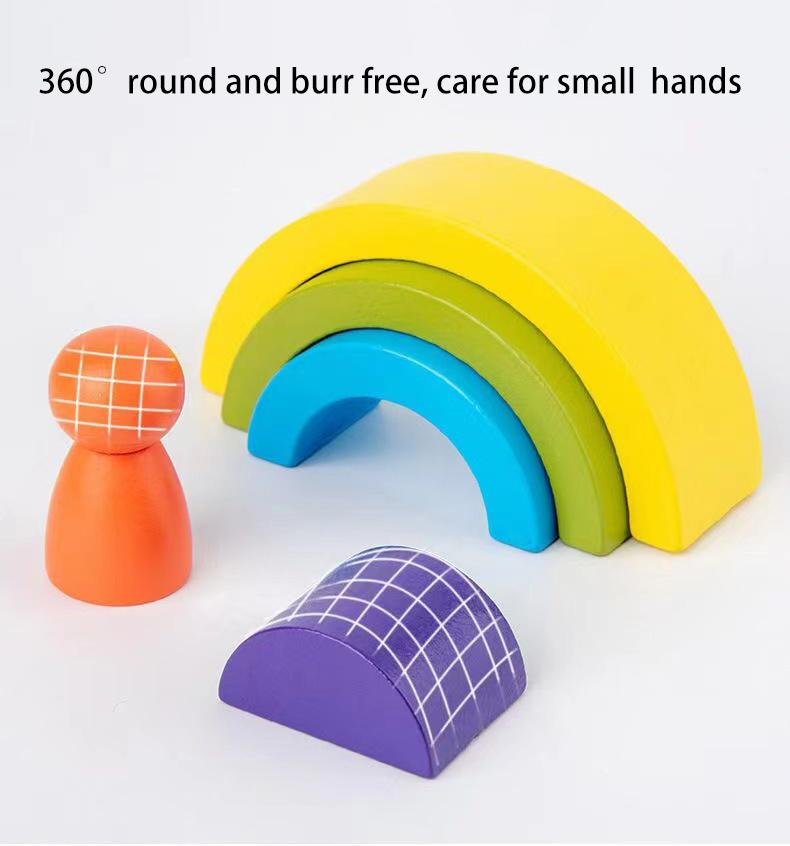Brighten Up Learning Time With This Colorful Wooden Rainbow Stacking