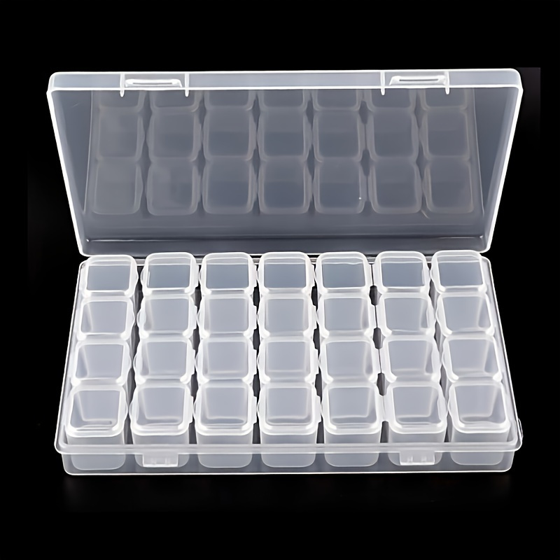 

28 Grids Storage Box, Accessory Box, Detachable Plastic Box, Nail Accessories Subpackage Box, Fall Resistant Can For Nail Enhancement Tools