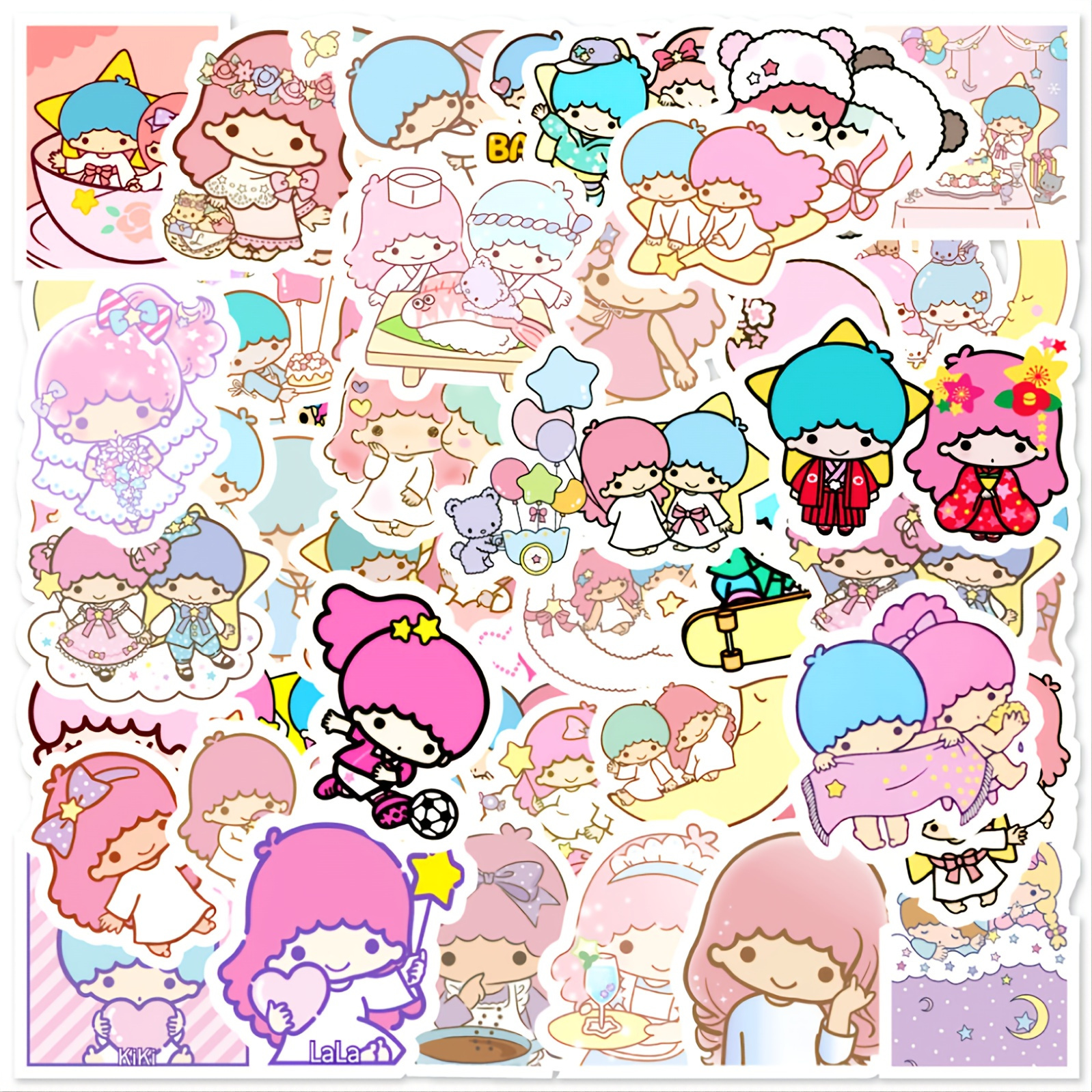 50pcs Cute Cartoon Sticker For Notebook Slider Cup Storage Bag Free