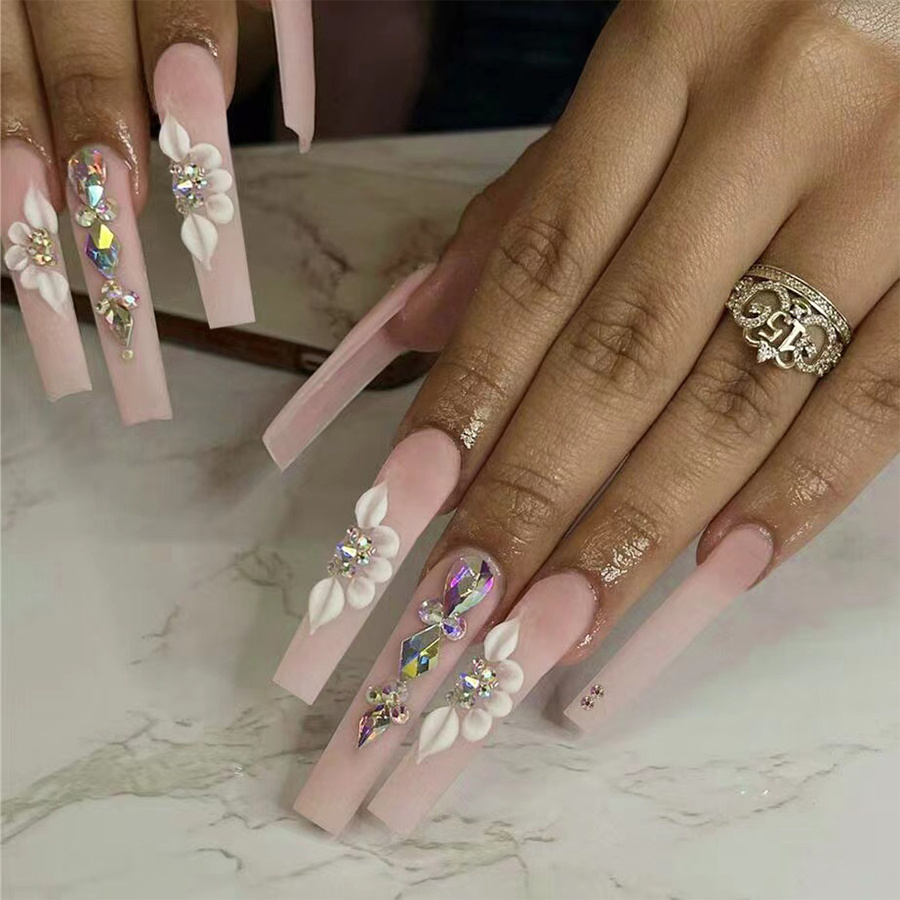 Pastel Flower Stick on Rhinestones*