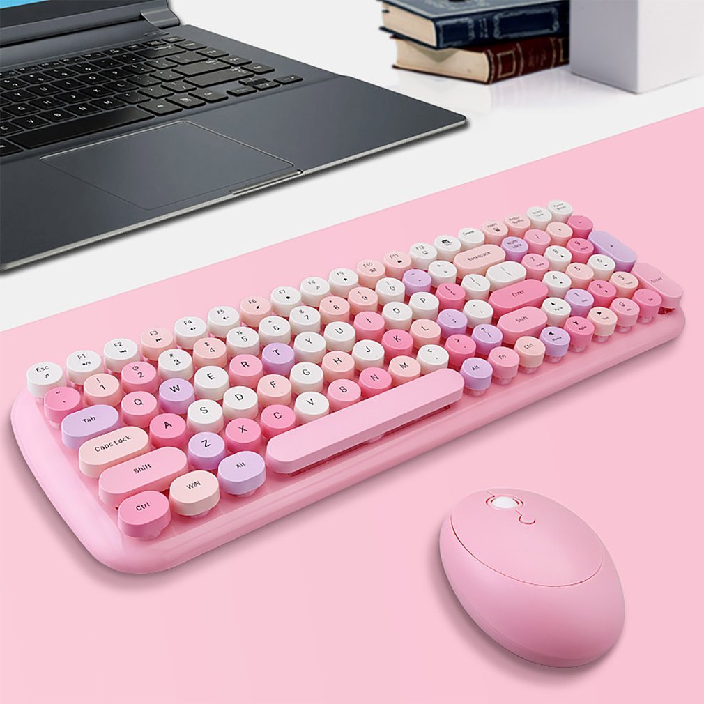 Mofii Modern Hand Candy Xr Pink Mixed Color Wireless Keyboard And Mouse ...