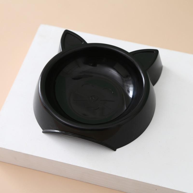 Image of 1pc Cute Cat-shaped Pet Feeding Bowl For Dogs And Cats - Non-slip Base, Easy To Clean, Perfect For Small To Medium Pets