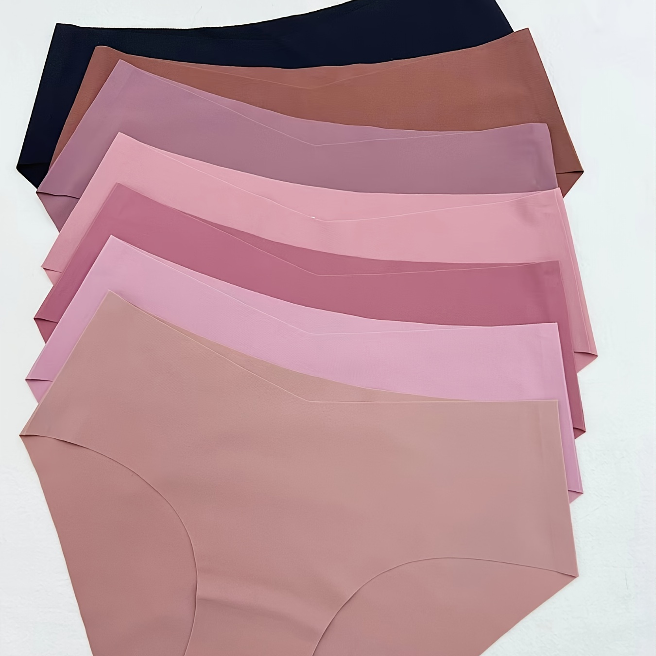 7 Pcs Women s Seamless Hipster Panties Comfortable Solid Bikini Briefs 