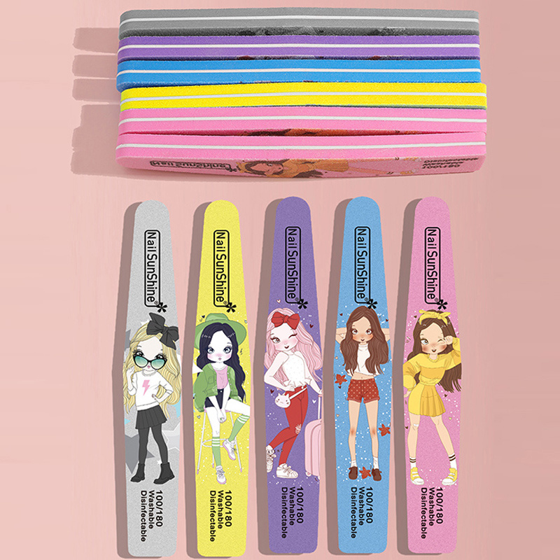 Nail File Strips 100/180 Grit Double Sided Filers Shaping Temu