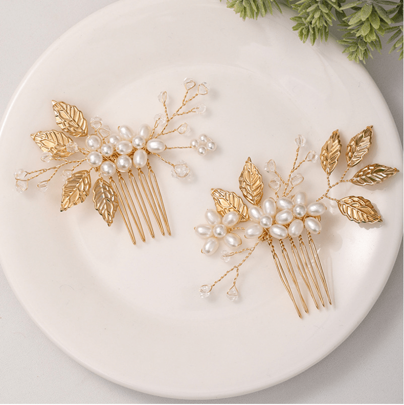 INFOMAG 2 Pcs Pasadores Pelo Mujer Adornos Dorados Pelo Adorno Pelo Boda  Invitada Hojas Doradas Broche Pelo Plata Pasador Para Pelo Dorado Viejo  Vintage Mujer Pasador Pelo Plata y Dorado, Elegantes 