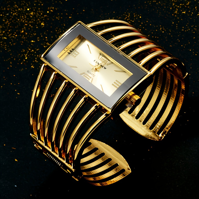

Luxury Womens Watches Analog Quartz Wrist Watch Rectangular Cuff Bracelet Watch Business Casual Fashion Wrist Watches For Ladies