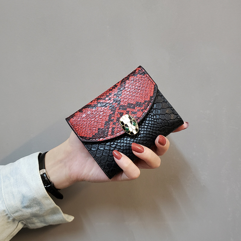 Faux Snake Wallet Clutch