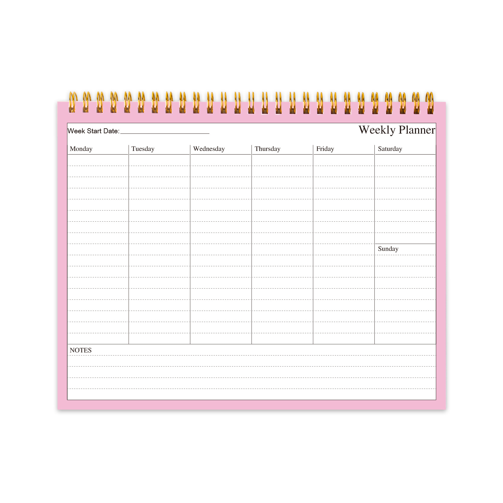 Trees Weekly Planner Notepad 7-9.5 Inches