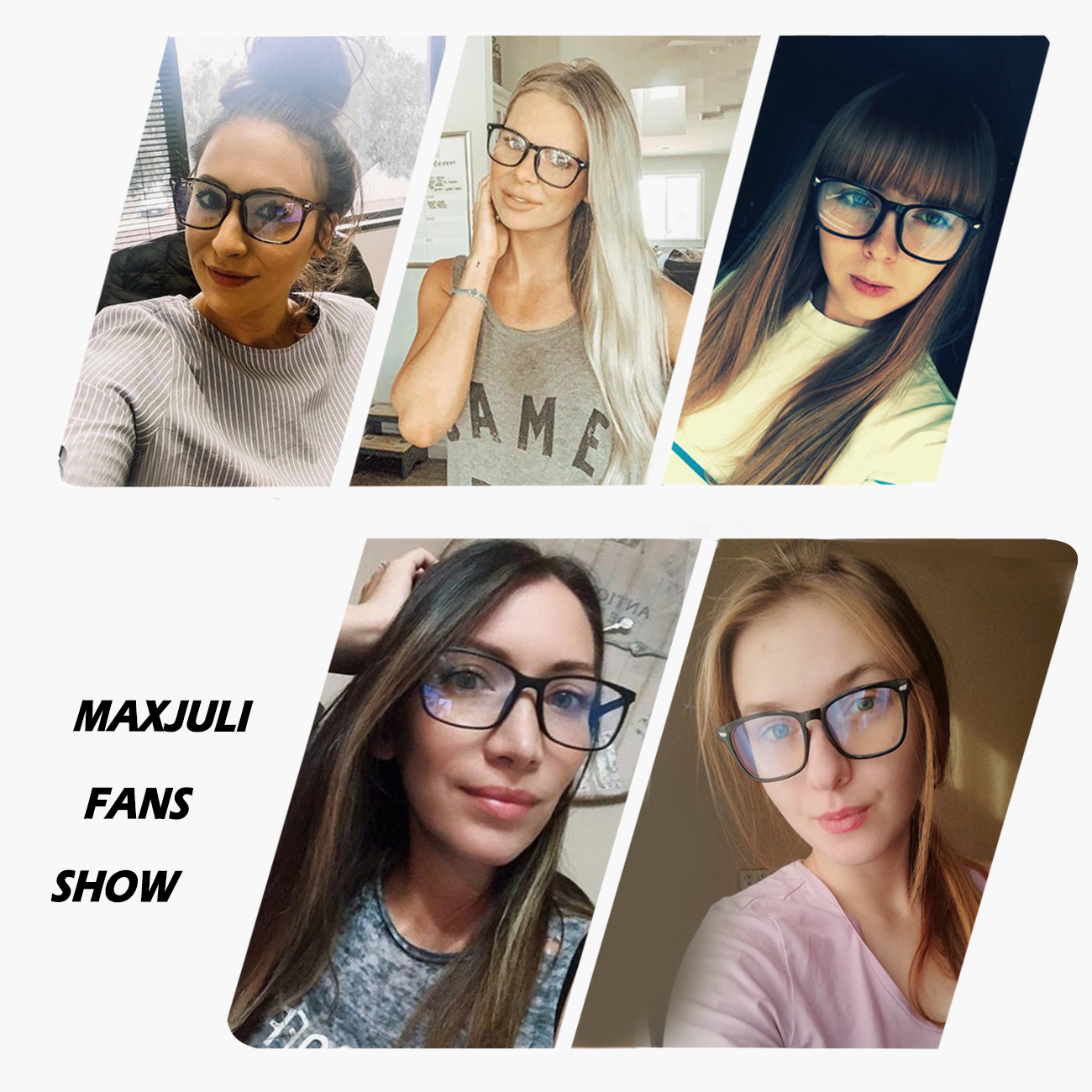 Maxjuli Blue Light Blocking Glasses Women Men Gloss Black Temu United