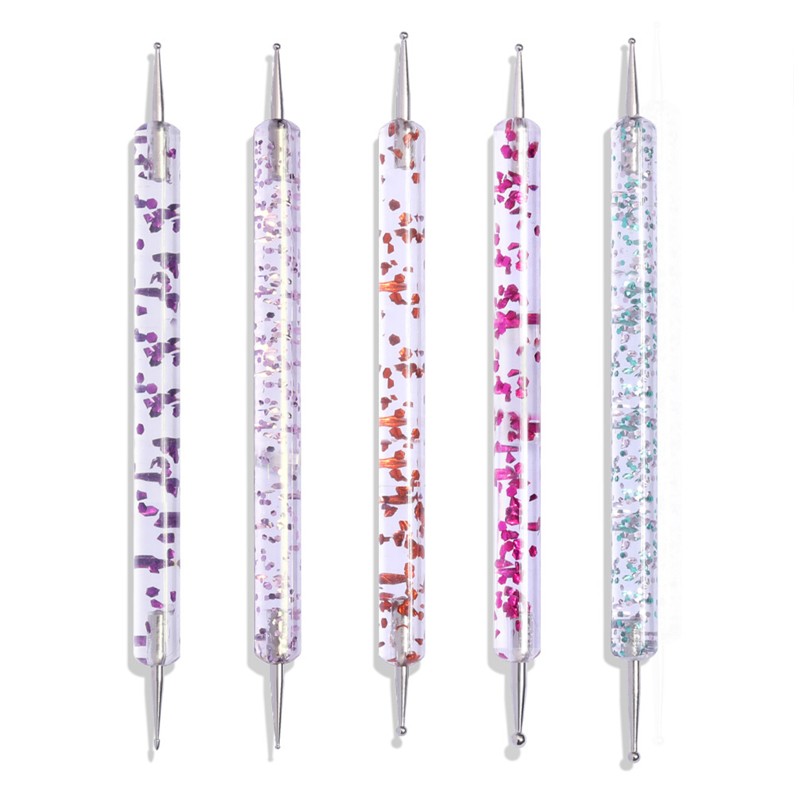 Dual-Ended Nail Art Dotting Pen Kit (5pcs)