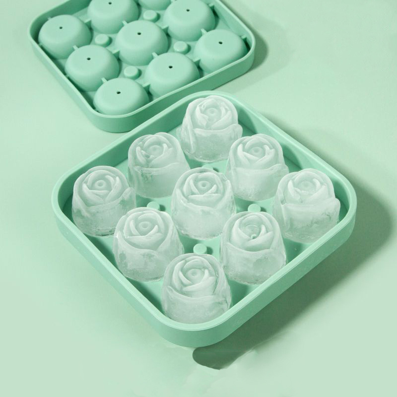 Rose Ice Cube Mold Reusable Ice Cube Mold Easy Release Silicone
