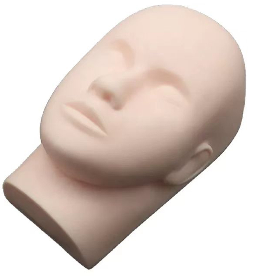 Esthetics Manikin Head With Shoulders Multi Function Massage Makeup  Practice Soft Mannequin Head Model Wig Hat Display Facial 