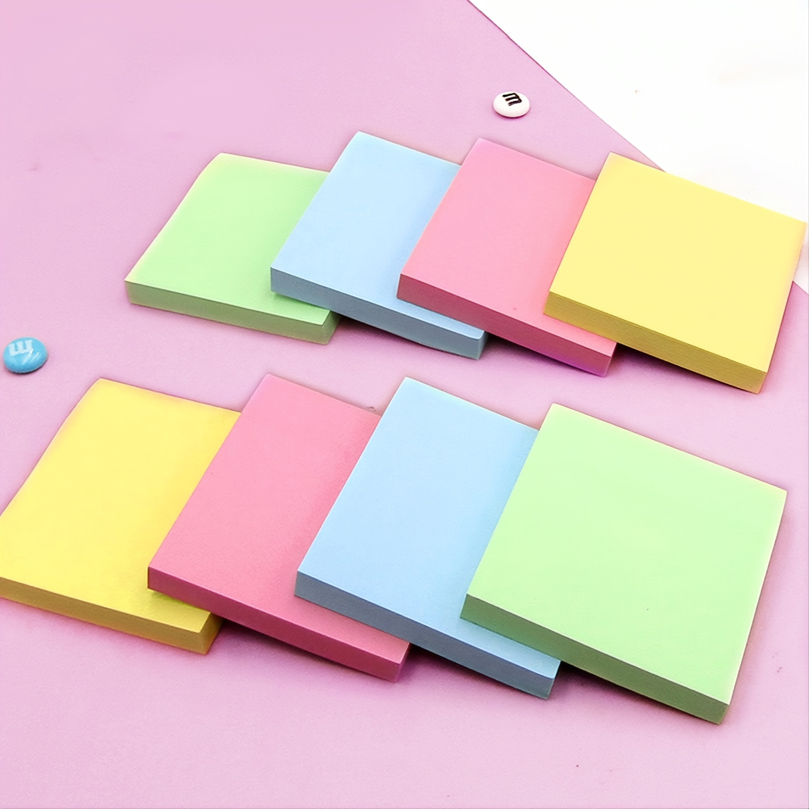 1.5inch * 1.5inch Mini Sticky Note Paper, Colored Small Square Sticky  Notes, Self-adhesive Index Stickers, Fluorescent Paper, N Times Stickers