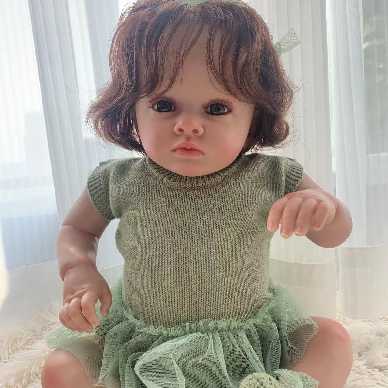 Baby Doll Bebe Reborn Girl Doll With Fashion Clothes Smooth - Temu