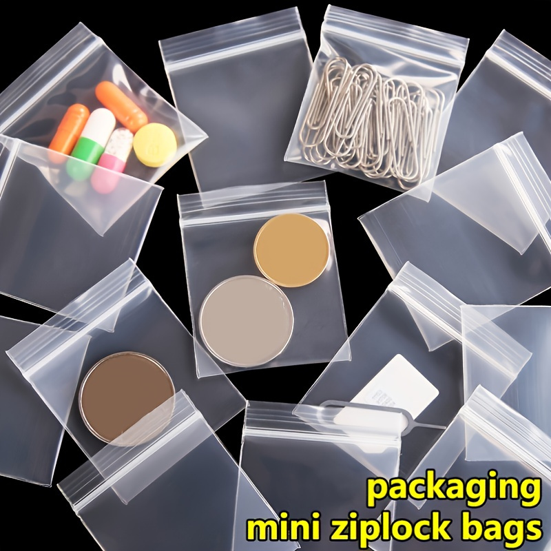 100Pcs Mini Zip Lock Baggies Plastic Packaging Bags Small Plastic Zipper  Bag Ziplock Bag (Size: 4*6cm 5*7cm 6*8cm 7*10cm, Color: Transparent)