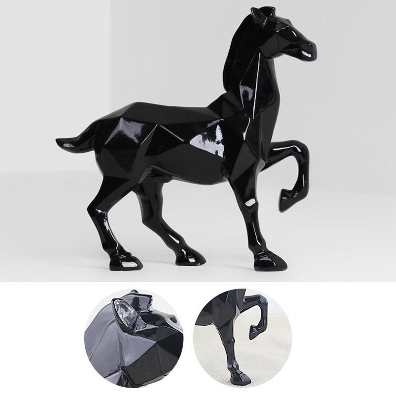 Horse Statue Modern Abstract White Horse Statue Resin Temu