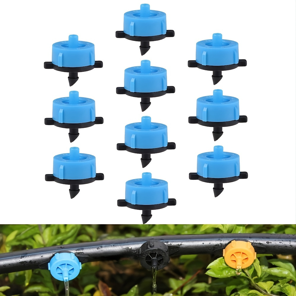 

20pcs Pressure Compensating Dripper, Automatic Micro-irrigation System For Garden Lawn Drip Irrigation With Barbed Hose Connector