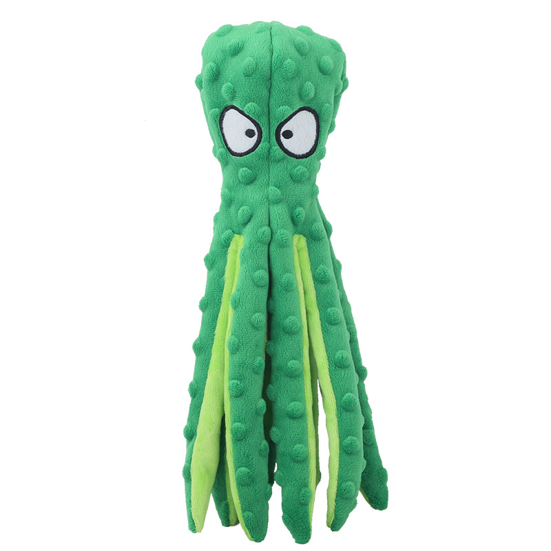 Octopus Dog Toy Bite-Resistant Anxiety Relieve Fun Squeak Plush