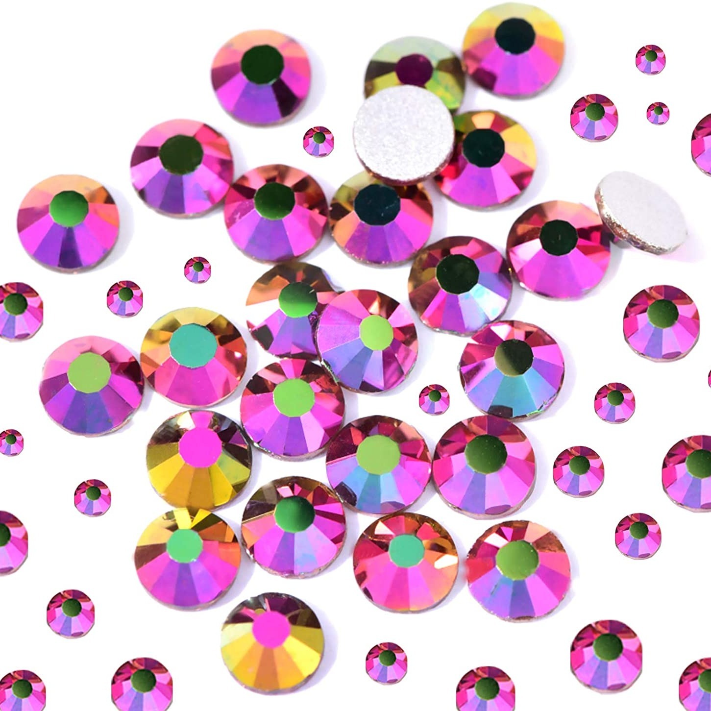  YADADA Nail Rhinestones,Rhinestones for Nails,Piedras para uñas  acrilicas Cristal 6 Mixed Sizes(2-6.5 mm) in a Box(Rainbow Rose Gold  2000pcs Rhinestones) : Beauty & Personal Care